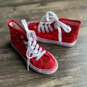 Balera Red Sequin Dance Sneakers